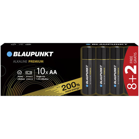 Baterie alcalina premium lr6 8+2 buc blaupunkt                                                                                                                                                                                                            