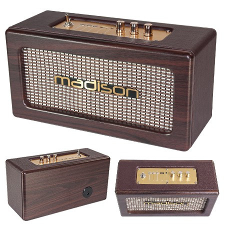 Boxa bluetooth model vintage 2x10w madison                                                                                                                                                                                                                