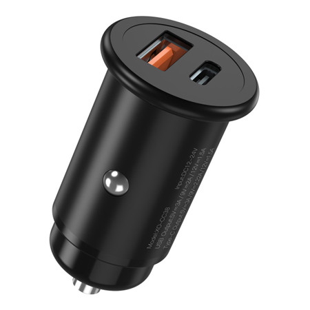 Incarcator auto 20w 3.0 pd usb-c + usb                                                                                                                                                                                                                    