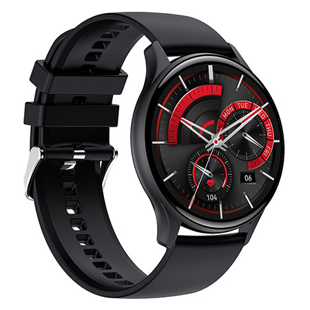 Smartwatch amoled j5 ip68 - negru                                                                                                                                                                                                                         