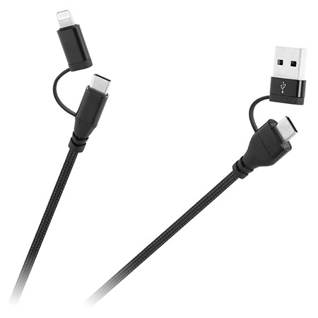 Cablu usb a/c - usb c/lightning (2+2) 1m                                                                                                                                                                                                                  