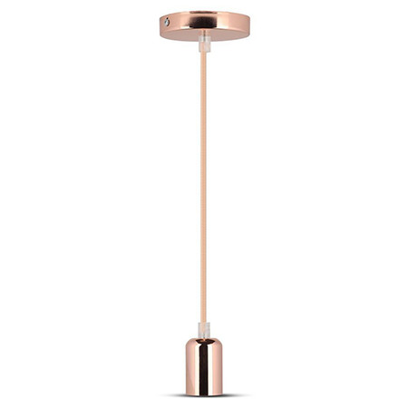 Pendul tavan soclu e27 metal gold rose                                                                                                                                                                                                                    