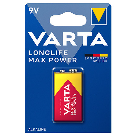 Baterie alcalina 9v max power varta bl 1buc                                                                                                                                                                                                               